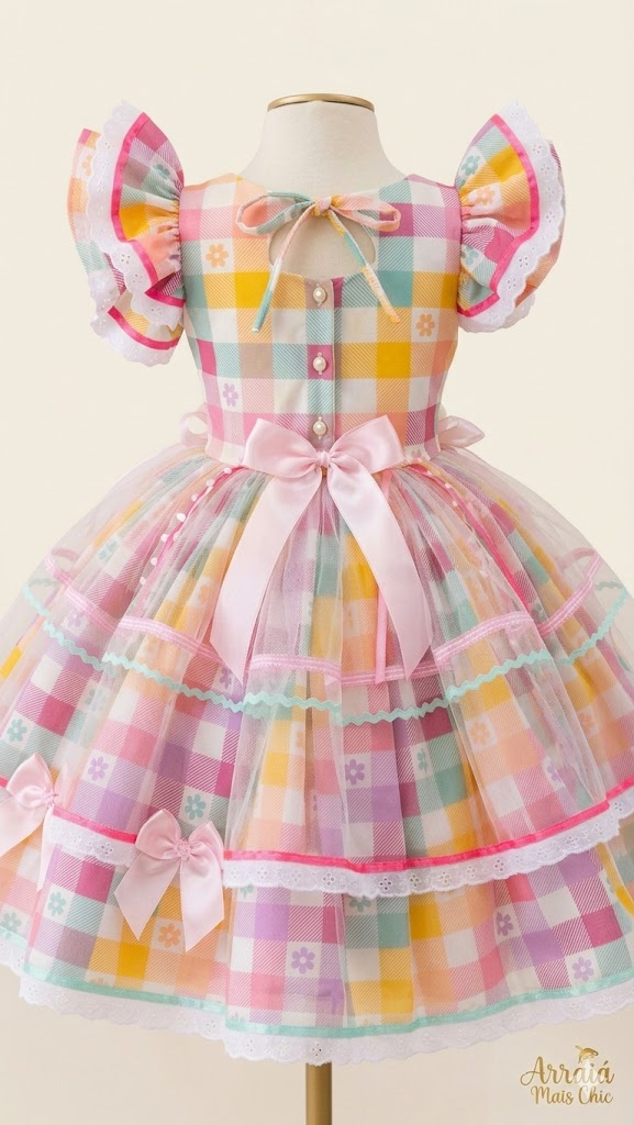 Vestido de Festa Junina – Candy Encantada 🌈