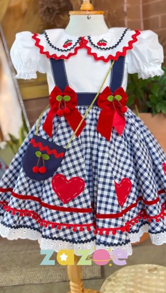 Vestido de Festa Junina – Cerejinha Encantada 🍒