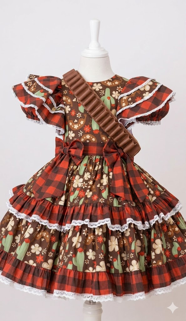 Vestido de Festa Junina – Faroeste Encantado 🤠
